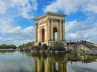 Obraz premium The Water castle (chateau d'eau) in the Promenade du Peyrou in the city of Montpellier