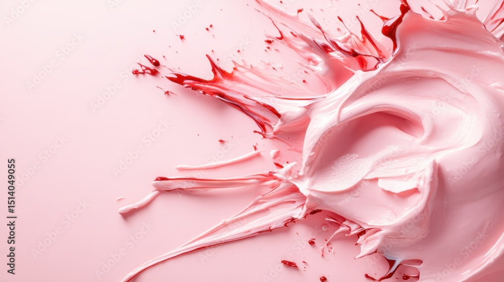 Poster a vibrant pink splash creates a captivating visual dynamic, showcasing the fluidity and artistry of 