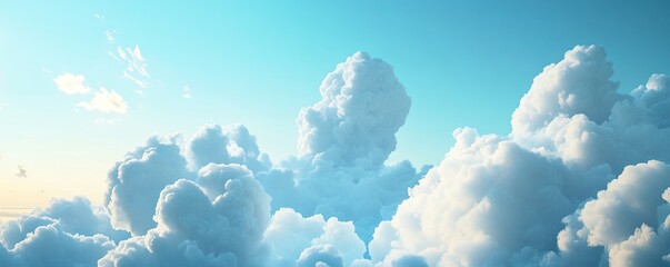 Pale blue watercolor clouds background with soft gradients and subtle texture, captured in realistic 