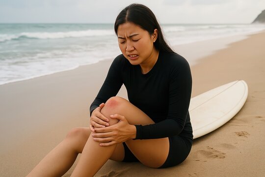 Surfer in Pain: Overcoming a Beachside Injury