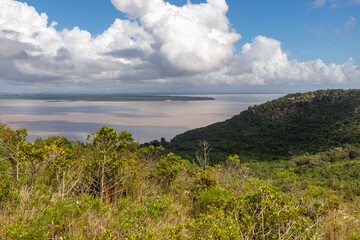 Forest and Guaiba lake in Itapua State park
