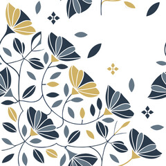 Modern Geometric Floral Pattern Set – Abstract Leaf Mandala Designs in Minimalist Black, Grey, and Yellow for Backgrounds, Textile Prints, and Wall Art.