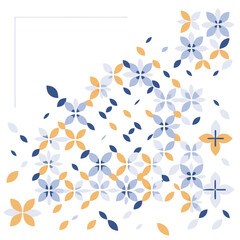 Obraz premium Modern Geometric Floral Pattern Set – Abstract Leaf Mandala Designs in Minimalist Black, Grey, and Yellow for Backgrounds, Textile Prints, and Wall Art.