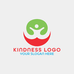 kindness unity and helping logo design vector