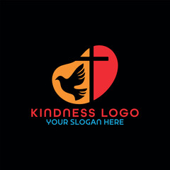 kindness unity and helping logo design vector