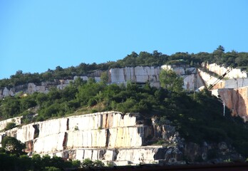 marble quarries in Botticino in northern Italy
