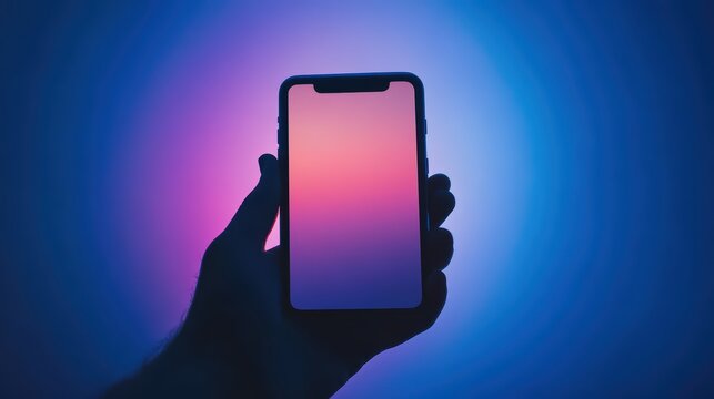 A mobile device showing basic pattern-recognition shapes on a blank background