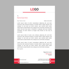 Professional business letterhead with minimalist style and structured format, perfect for company correspondence, official memos, and branding needs