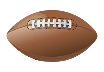  Brown American Football with White Laces