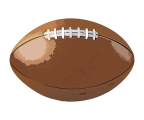  Brown American Football with White Laces