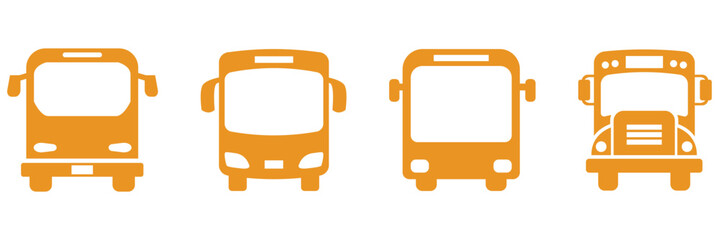 Bus icon vector solid logo illustration. Flat and line style for graphic design, Website