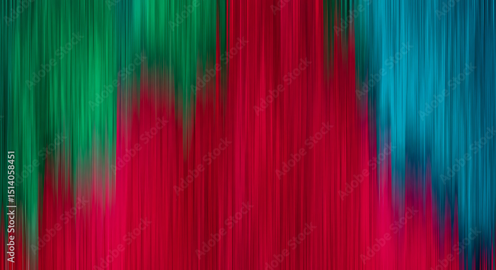 Poster vibrant abstract background featuring vertical streaks of red, green, and teal, creating a dynamic a