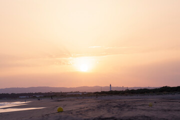 Atardecer en la playa Isla Canela