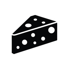 Cheese Wedge Icon Vector Flat Clean Look Isolated