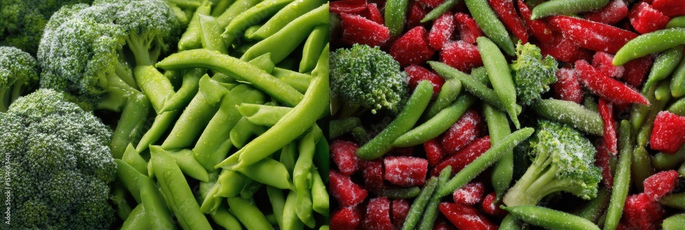 Poster fresh vs frozen vegetable price comparison highlighting differences in quality and cost of produce a