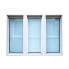 Obraz premium A wooden window shutter and architecture design home isolated on white or transparent background.