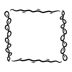 Decorative handdrawn square frame 