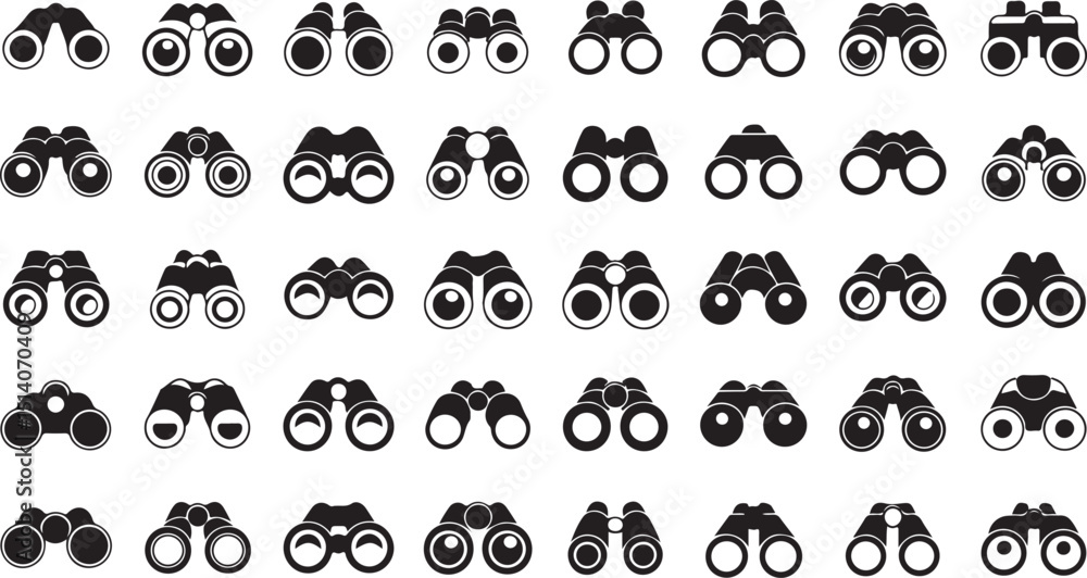 Poster high resolution binocular icon design for websites and applications