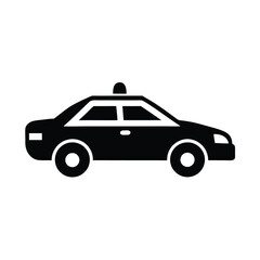 Fototapeta premium Cop Car Icon Vector Flat Clean Look Isolated