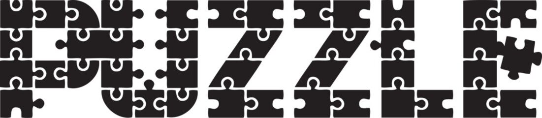 Obraz premium Professional puzzle piece logo design featuring red green blue yellow cyan magenta and black colors using helvetica and courier fonts