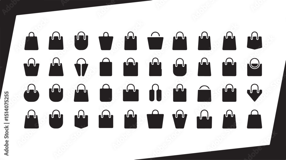 Poster high resolution shopping bag icon design featuring a single detailed icon suitable for various appli