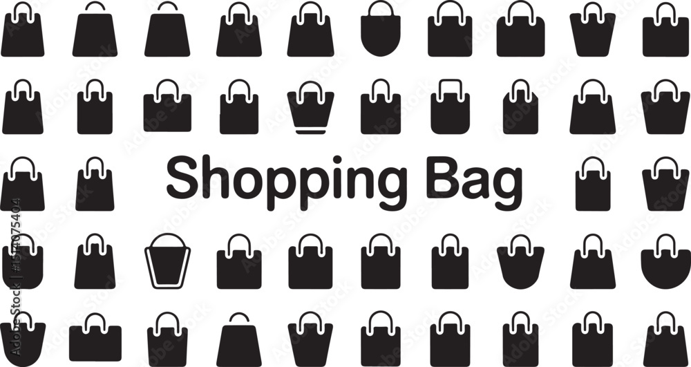 Poster high quality shopping bag icon design featuring a single detailed illustration suitable for various 