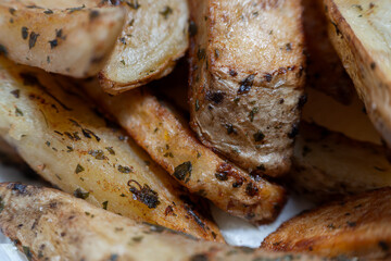 Crispy-on-the-Outside, Tender Potato Wedges Seasoned with Savory Herbs