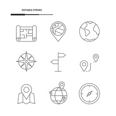 Navigation Icon Set Vector Design.
