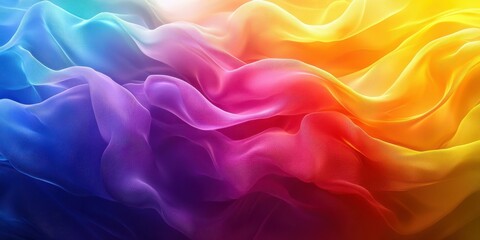 Vibrant waves of color creating a dynamic and fluid abstract design in bright hues