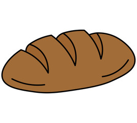 Cartoon Bread Loaf Illustration