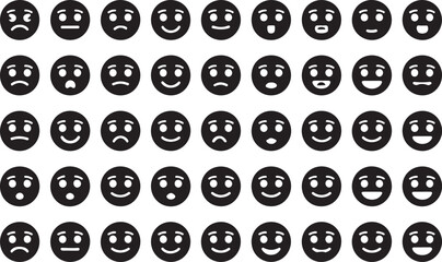 High resolution feedback emoticon set rating satisfaction scale faces for user interface design