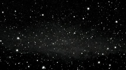 Obraz premium Starry Night Sky with Twinkling Stars and Silhouetted Landscape Ideal for Astronomy Nature a