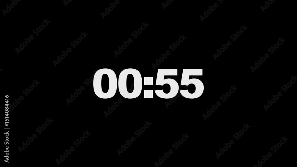 Poster countdown video from 1 minute to 1s timer countdown . it can be used any time countdown.