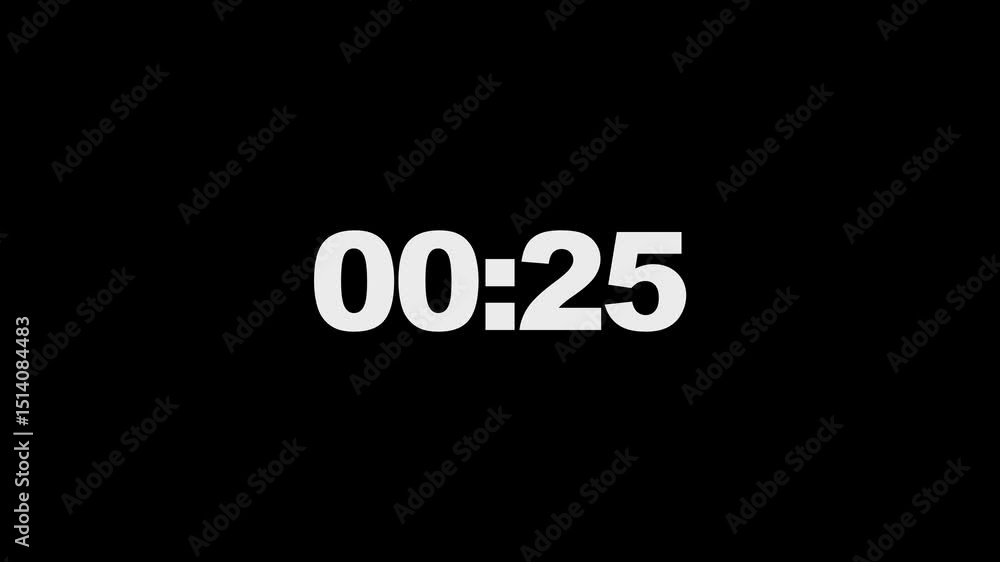 Poster the white color countdown number and black background. it can be used any time countdown.