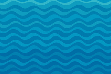 Blue wave pattern background. Seamless ocean water ripples. Abstract marine undulation texture. Stylized aquatic wallpaper. Summer nautical fluid motion graphic vector. Repeating decorative backdrop.