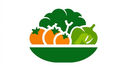 Fresh Produce in a Bowl Vibrant Vegetables and Fruits for Healthy Eating and Culinary Design