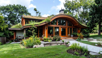 Modern Eco-Friendly Home with Green Roof