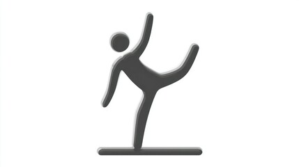 Silhouette of a Figure Skater in Graceful Pose Iconic Sports Symbol Winter Sports Artwork Mi