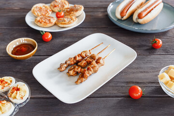 Yakitori Chicken Skewers With Party Finger Foods