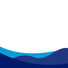 Curve Wave Blue Footer