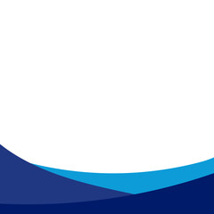 Curve Wave Blue Footer