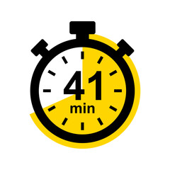 41 minute timer. Stopwatch icon