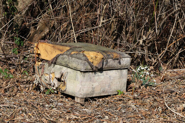 old furniture in nature