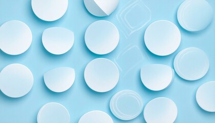 Pastel Blue Circles Abstract Background