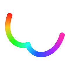 Abstract wavy gradient background with colorful squiggle lines, neon ribbon shapes, fluid swirl pattern, and curved 3D design elements. Flat vector illustration isolated on white background.