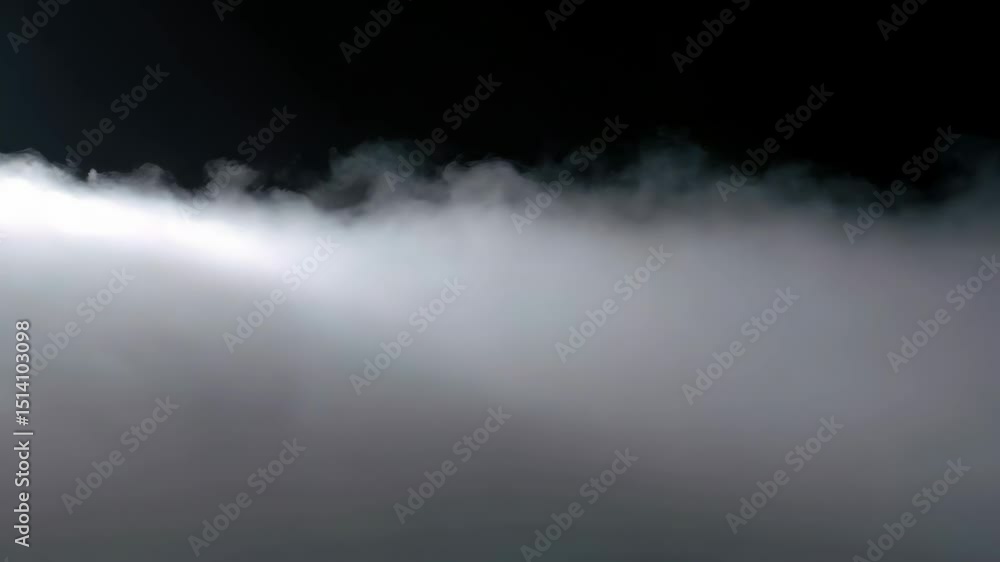 Poster abstract fog drifting in darkness with subtle light rays