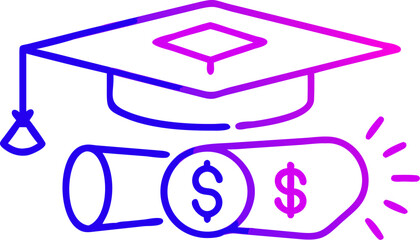 Graduation cap diploma money education cost tuition fees