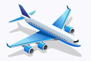 Modern airplane jet airliner travel flight transportation