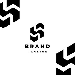 Bold Letter S With Arrow Up Down Logo Design. Strong Arrowed Initial S Letter Logo Design.