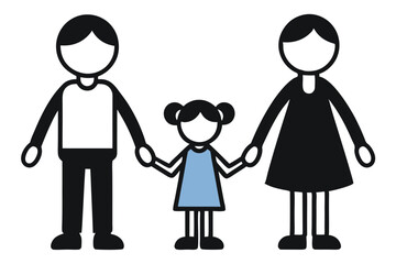 Family flat icon. Sign Family 